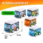 Игровой набор «Зоопарк», 4 инерционные машинки, коврик-дорога - Фото 3
