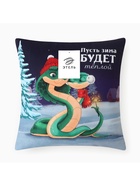 Подушка декоративная новогодняя «Этель. Пусть зима будет тёплой», 40×40 см, велюр - фото 53390482