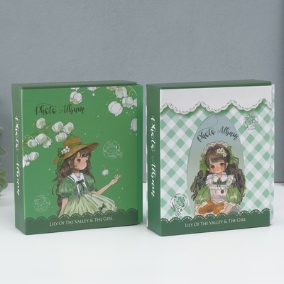 Фотоальбом на 40 фото 10×15 см «Девочка в зелени», в коробке, 4.5×14×17 см, МИКС