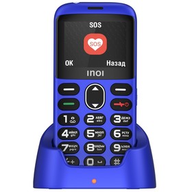 Сотовый телефон INOI 118B, 1.8", TFT, 0.08Мп, microSD, 2sim, BT2.0, 1400мАч, синий