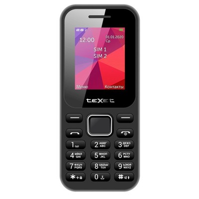 Сотовый телефон TEXET TM-122, 1.77", 2sim, 600 мАч, черный