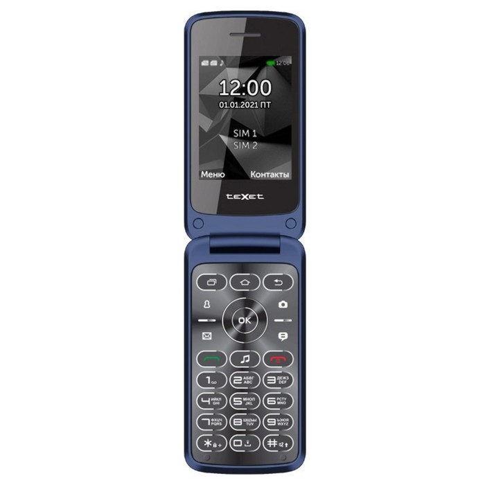 Сотовый телефон TEXET TM-408, 2.8", 2sim, 1000 мАч, синий - фото 51622031