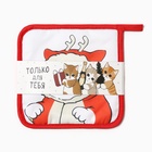 Набор кухонный «Котик»: подставка 15×15 см, прихватка 17×17 см - Фото 6