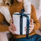 Лента атласная с тиснением «С Новым годом», 25 мм, 23±1 м, тёмно-синяя - Фото 4