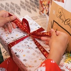 Лента атласная с тиснением «С Новым годом», 25 мм, 23±1 м, бордовый - Фото 3