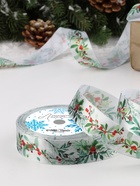 Лента атласная «Рождественский венок», 25 мм, 23±1 м - Фото 2