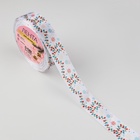 Лента атласная «Карнавал», 25 мм, 23±1 м, белая - Фото 2