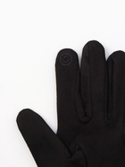 Перчатки женские замшевые, безразмерные, сенсорные, без утеплителя, чёрная - Фото 3