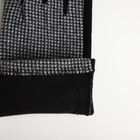 Перчатки женские двойные, безразмерные, сенсорные, без утеплителя, чёрные - Фото 4