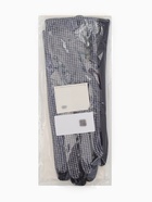 Перчатки женские двойные, безразмерные, сенсорные, без утеплителя, синие - Фото 6