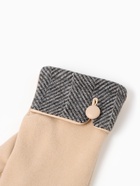 Перчатки женские, безразмерные, без утеплителя, бежевые - Фото 10