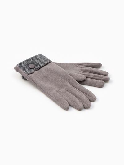 Перчатки женские, безразмерные, без утеплителя, серые