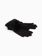 Перчатки женские, безразмерные, без утеплителя, чёрные - Фото 1