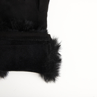 Перчатки женские, безразмерные, без утеплителя, чёрные - Фото 4