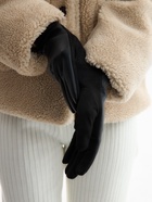 Перчатки женские, безразмерные, без утеплителя, чёрные 10450737