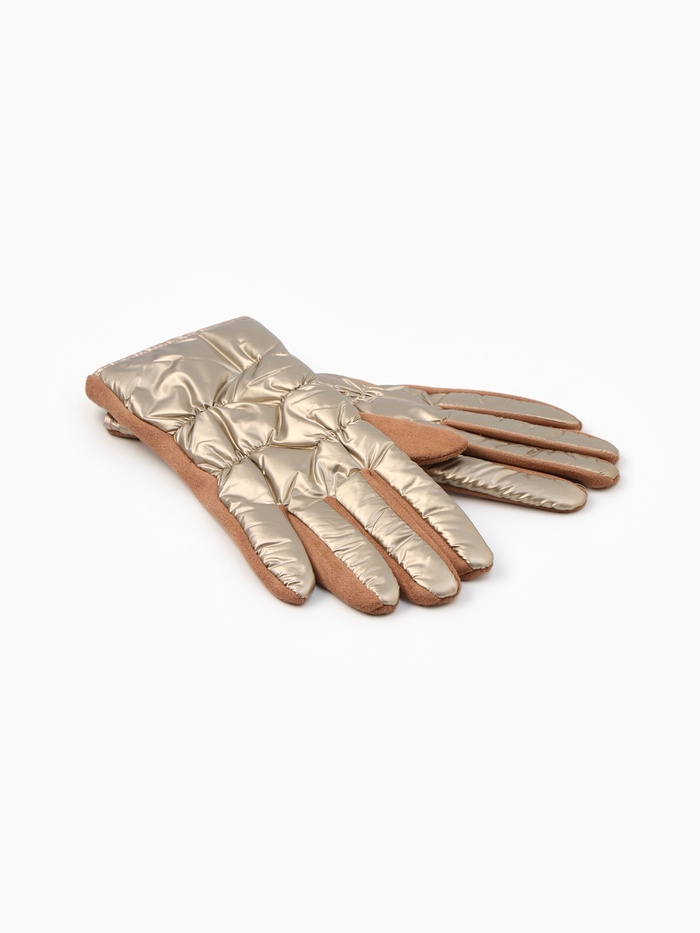 Перчатки женские, безразмерные, без утеплителя, бежевые - Фото 1