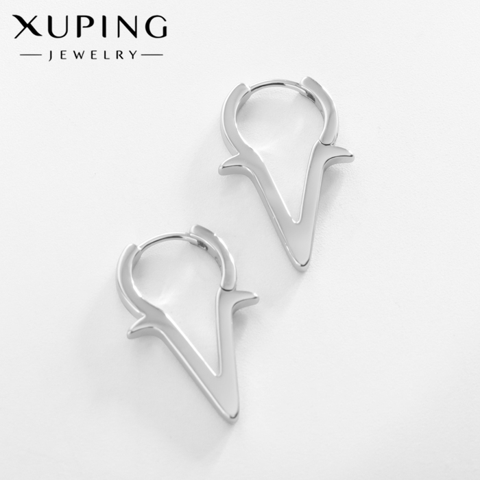 Серьги металл XUPING галка, цвет серебро - Фото 1