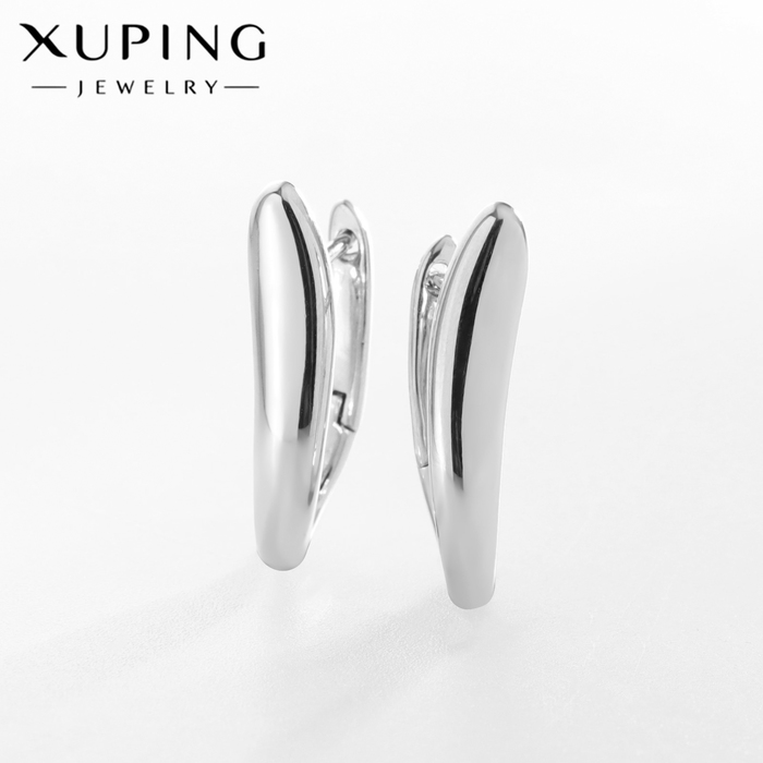 

Серьги металл XUPING арфа, изгиб , цвет серебро