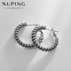 Серьги-кольца XUPING сияние, цвет серебро, d=2,5 см - фото 321882607