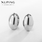 Серьги металл XUPING овал, объёмный, цвет серебро - фото 321882611