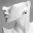 Серьги металл XUPING овал, объёмный, цвет серебро - Фото 3