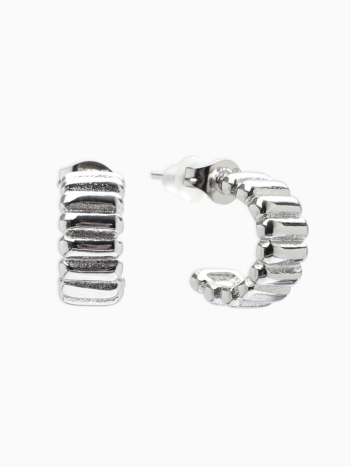 Серьги кольца XUPING «Неотразимость», цвет серебро, d=1.3 см - Фото 1