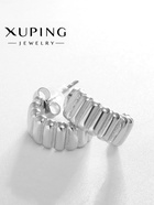 Серьги кольца XUPING «Неотразимость», цвет серебро, d=1.3 см - Фото 5