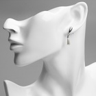 Серьги металл XUPING бусины мини, цвет серебро - Фото 2