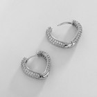 Серьги со стразами XUPING искры, цвет белый в серебре - фото 25338229