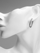 Серьги кольца XUPING переплетение красоты, белые в серебре, d=2.5 см - Фото 3