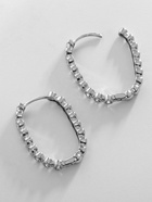 Серьги кольца XUPING переплетение красоты, белые в серебре, d=2.5 см - Фото 2