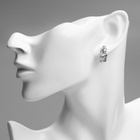 Серьги со стразами XUPING листья, цвет белый в серебре - Фото 2