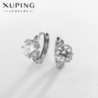 Серьги кольца с фианитом XUPING «Искусство», белые в серебре d=1.3 см 10453337 - фото 3204441