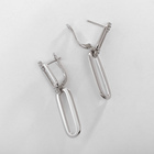 Серьги со стразами XUPING сцепление, цвет белый в серебре - Фото 2