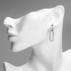 Серьги со стразами XUPING сцепление, цвет белый в серебре - Фото 3