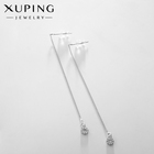 Серьги висячие XUPING соприкосновение, цвет белый в серебре 10453354 - фото 11263181