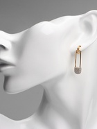 Серьги со стразами XUPING булавка искра, белые в розовом золоте - Фото 3