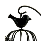 Металлический подсвечник-фонарь на 1 свечу «Клетка с птичкой», чёрный, 23×10×10 см - Фото 2