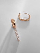 Серьги со стразами XUPING открытие, белые в розовом золоте - Фото 5