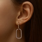 Серьги со стразами XUPING леди, белые в розовом золоте - Фото 3