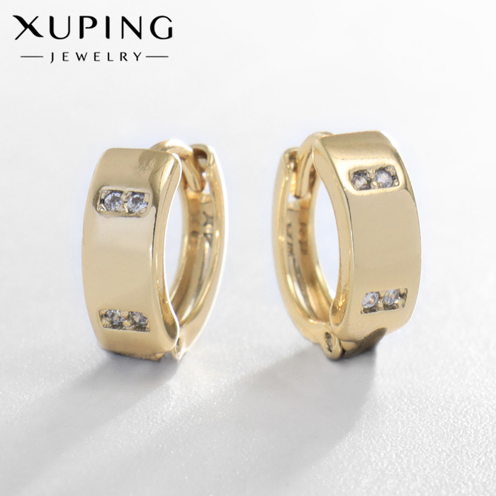 

Серьги со стразами XUPING праздник, цвет белый в золоте