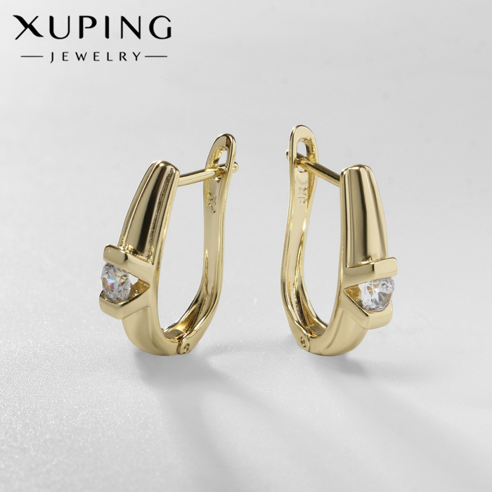 

Серьги со стразами XUPING сила, цвет белый в золоте