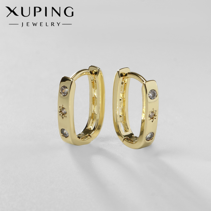 

Серьги со стразами XUPING арфа со ставками, цвет белый в золоте