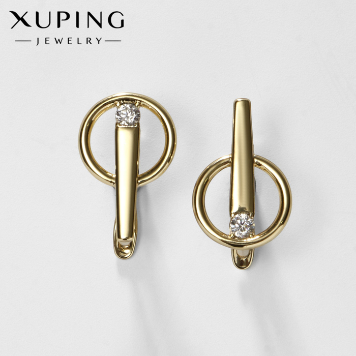 

Серьги со стразами XUPING комета, цвет белый в золоте