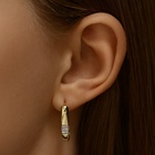 Серьги со стразами XUPING важность, цвет белый в золоте - фото 27658690