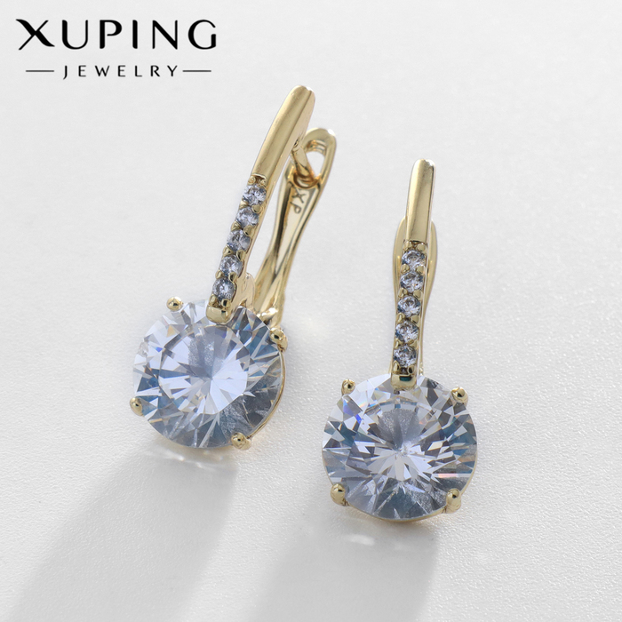 

Серьги со стразами XUPING ясность, цвет белый в золоте