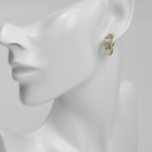 Серьги кольца XUPING императрица, яркие, белые, золоте - Фото 2