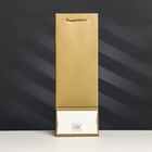 Пакет-переноска для цветов 12,5 × 8,5 × 36 см, золотой - Фото 2