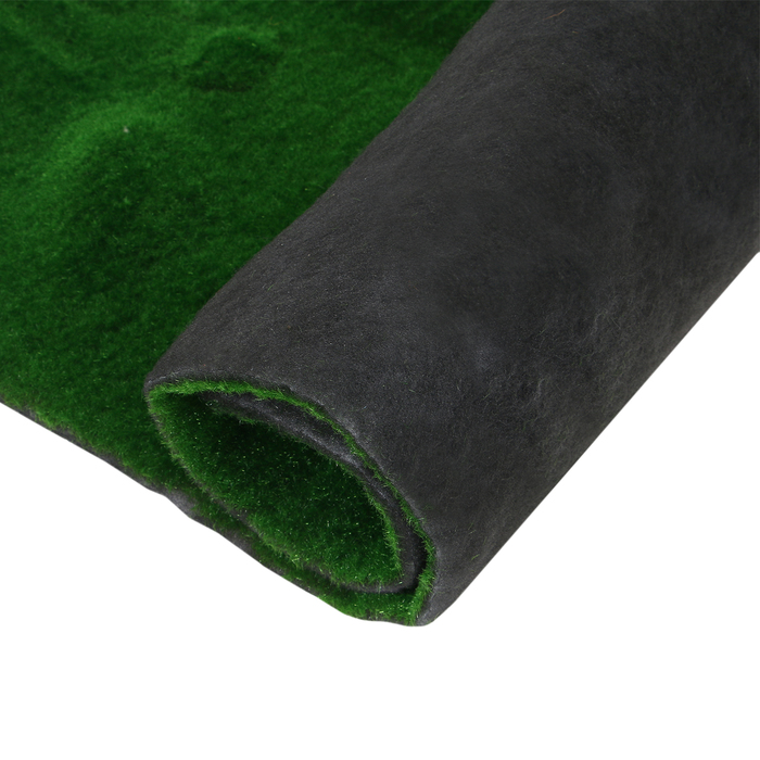 Мох искусственный, декоративный, полотно 1*1 м, рельефный, редкие бугры, зеленый, "Greengo"   104819 - Фото 1