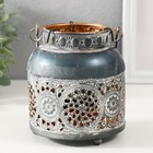 Подсвечник металл на 1 свечу "Восточное цветение" d=3,7 см 11,5х11,5х13 см - фото 25300550